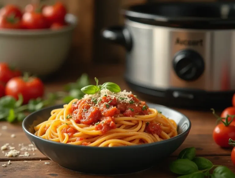 Delicious angel hair crock pot recipes with fresh herbs and Parmesan