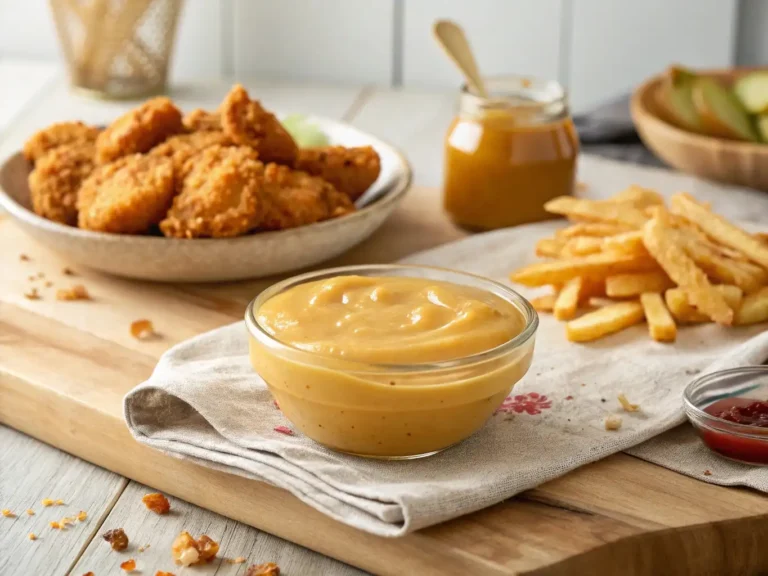 Homemade Chick-fil-A sauce with fries