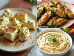 Smooth cream cheese dip served with fresh veggies