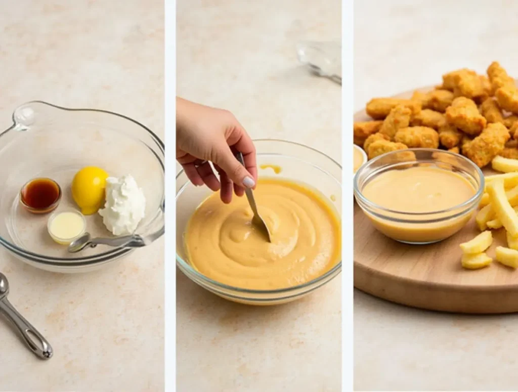 Step-by-step Chick-fil-A sauce preparation