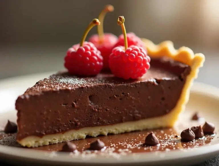 Homemade Boston pie cake with custard filling