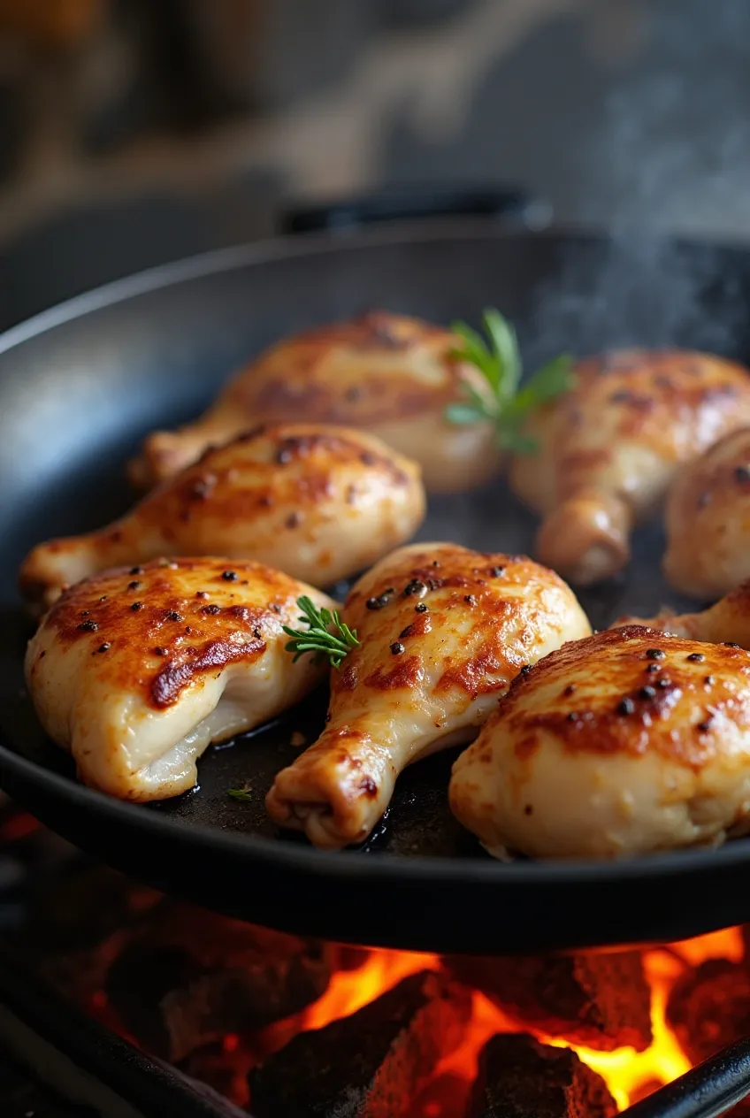 cooking chicken on blackstone